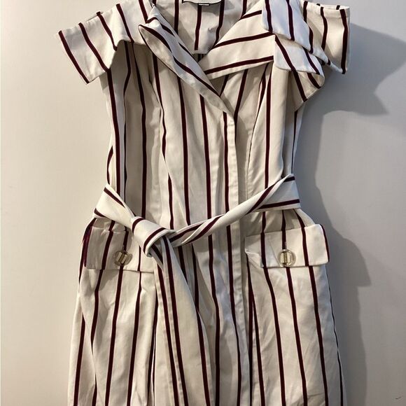 Alexis Black White Ruffle Tie Front Sundress | Summer Dress Casual Party Resort - Picture 4 of 16